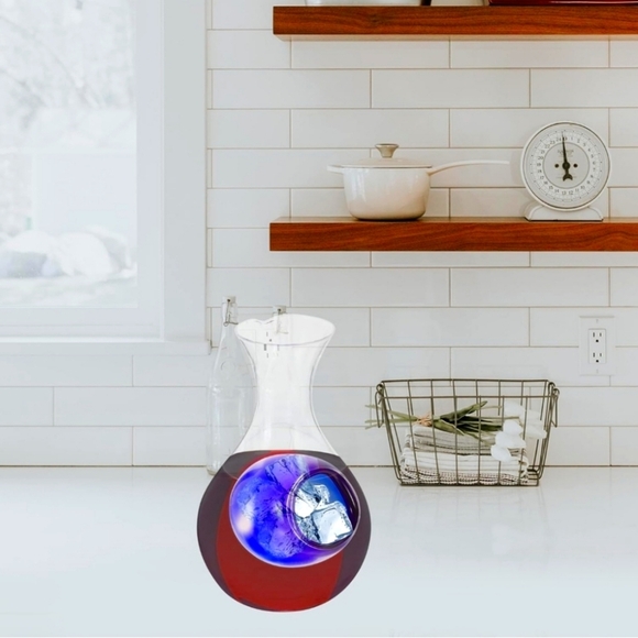 Japanese Cold Sake,Wine, or Liquor Glass 14 oz Bottle Blue Decanter Collection - Picture 5 of 11